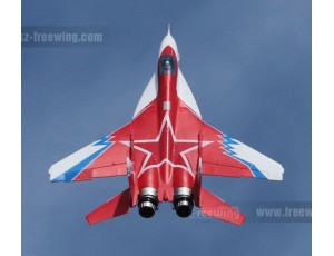 Freewing MiG-29 Red Star Twin 80mm EDF Jet Thrust Vector Kit Version With  Full Servo